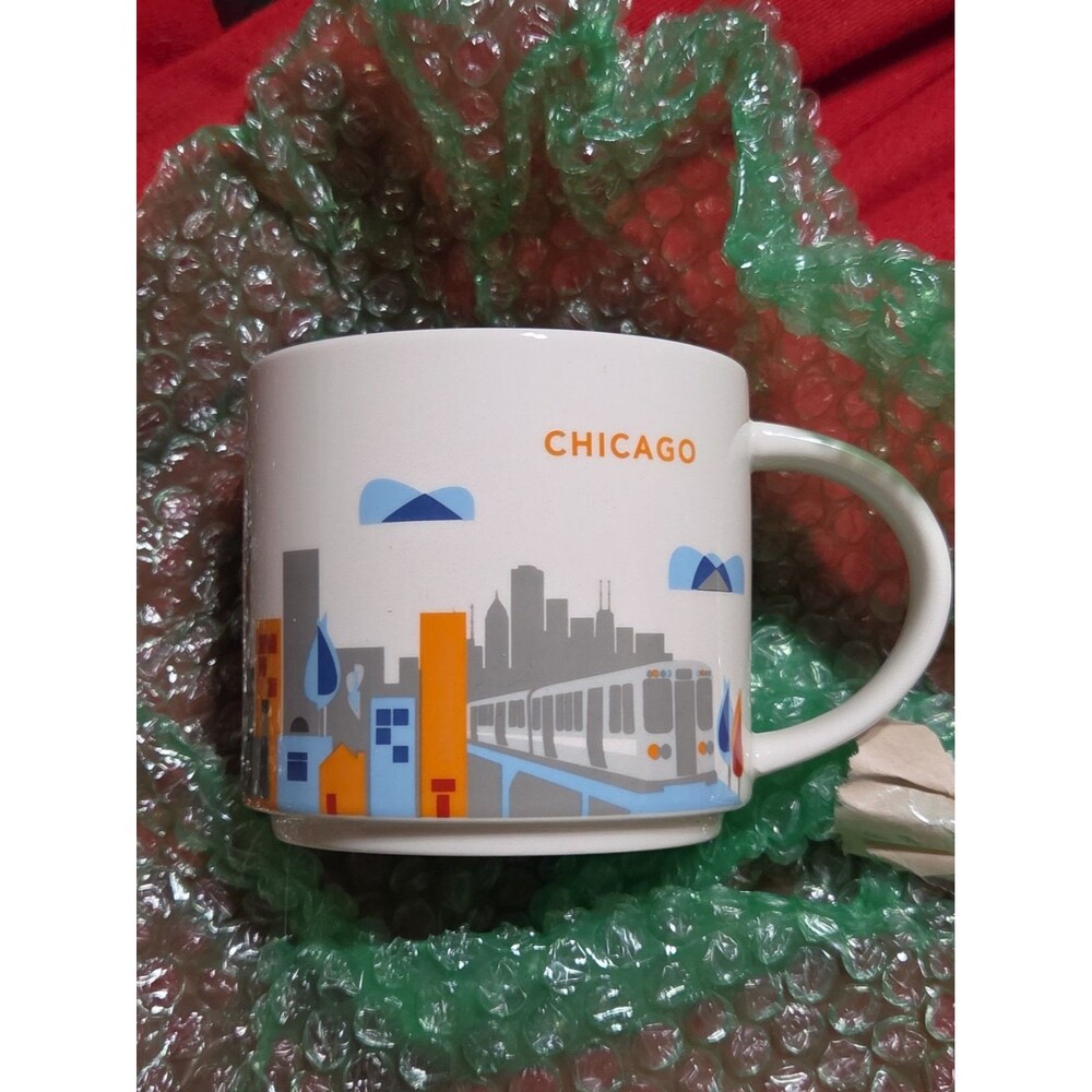 Starbucks 2014 Chicago IL You Are Here Collection 14oz Coffee Mug NEW